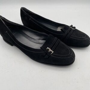Stuart Weitzman Shoes Womans Black Suede Slip on size 8.5 Spain‎ Comfort Shoes